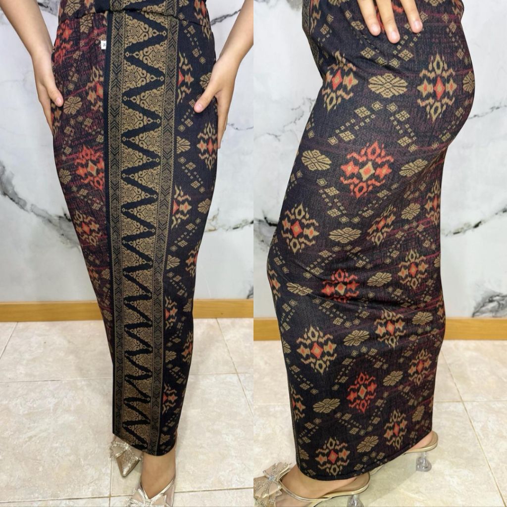 Jual Kamen Jadi/Rok Bali Moscrepe Motif Songket | Shopee Indonesia