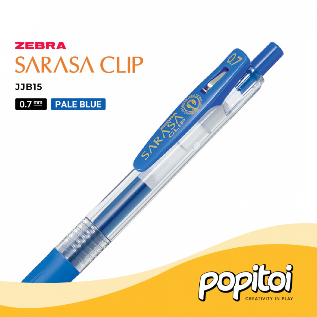 Zebra Sarasa JJB15, penna a inchiostro gel 0,7 mm, colore: nero e blu, 10 pezzi