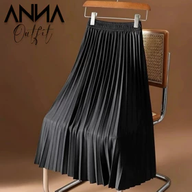 Rok Plisket Wanita Premium Koshibo Korean Crepe Tebal