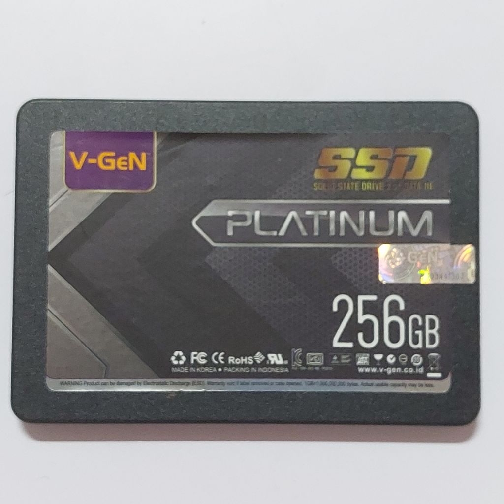 Jual SSD SATA 2,5 inch 256 GB VGEN PLATINUM ( bekas ) | Shopee Indonesia