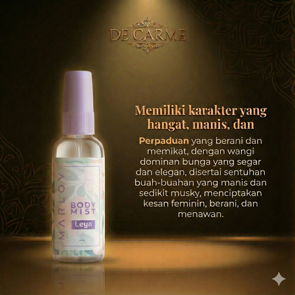 Jual MARLOV Body Mist 60ml LEYA Body Spray Viral Tahan lama Unisex ...