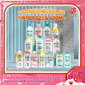 Garnier Micellar Water 125ml 400ml Pembersih Wajah MakeUp Blue Pink Vit C Bi Phase Oil