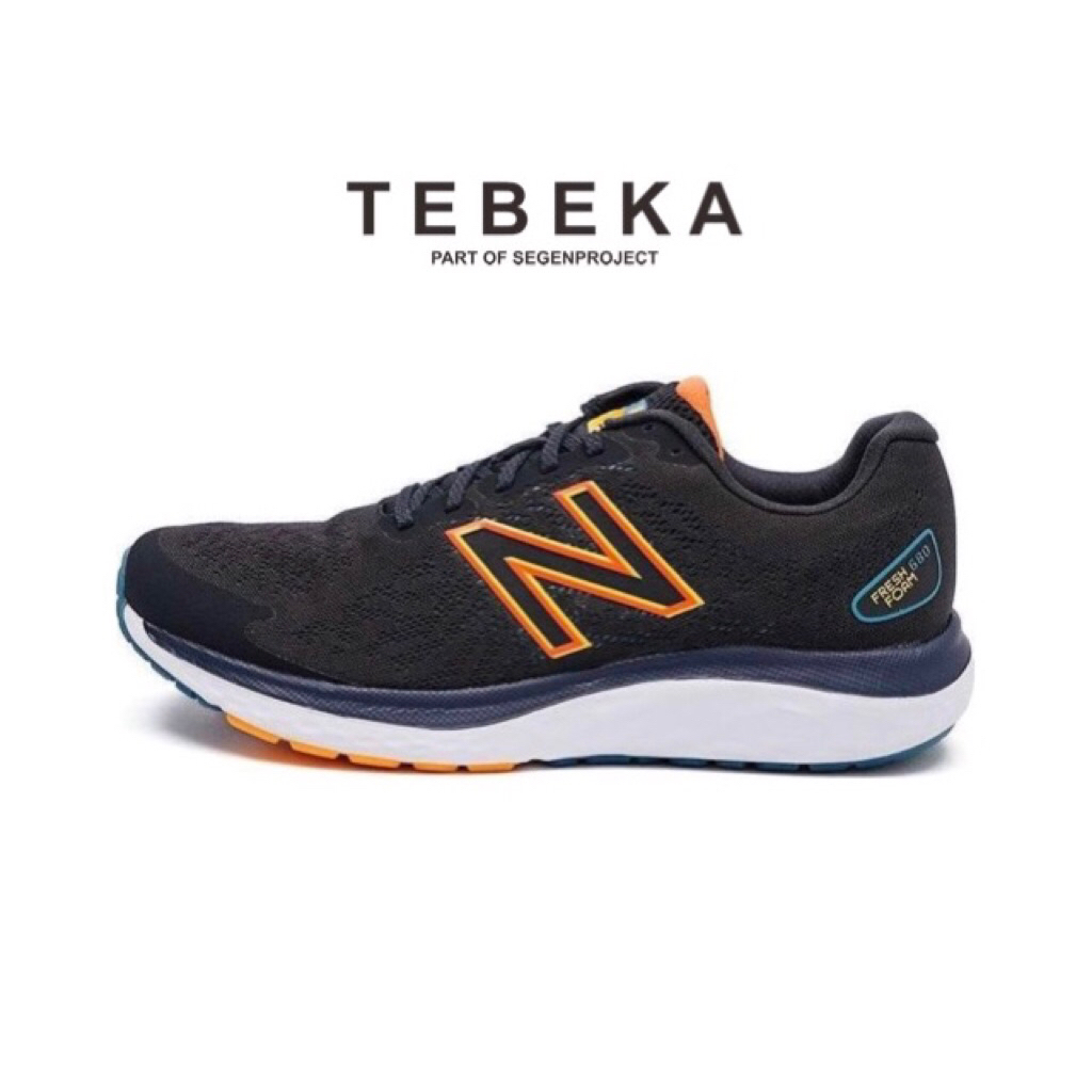 Jual Sepatu Running NB Fresh Foam 680 V7 Black White Orange Blue ...
