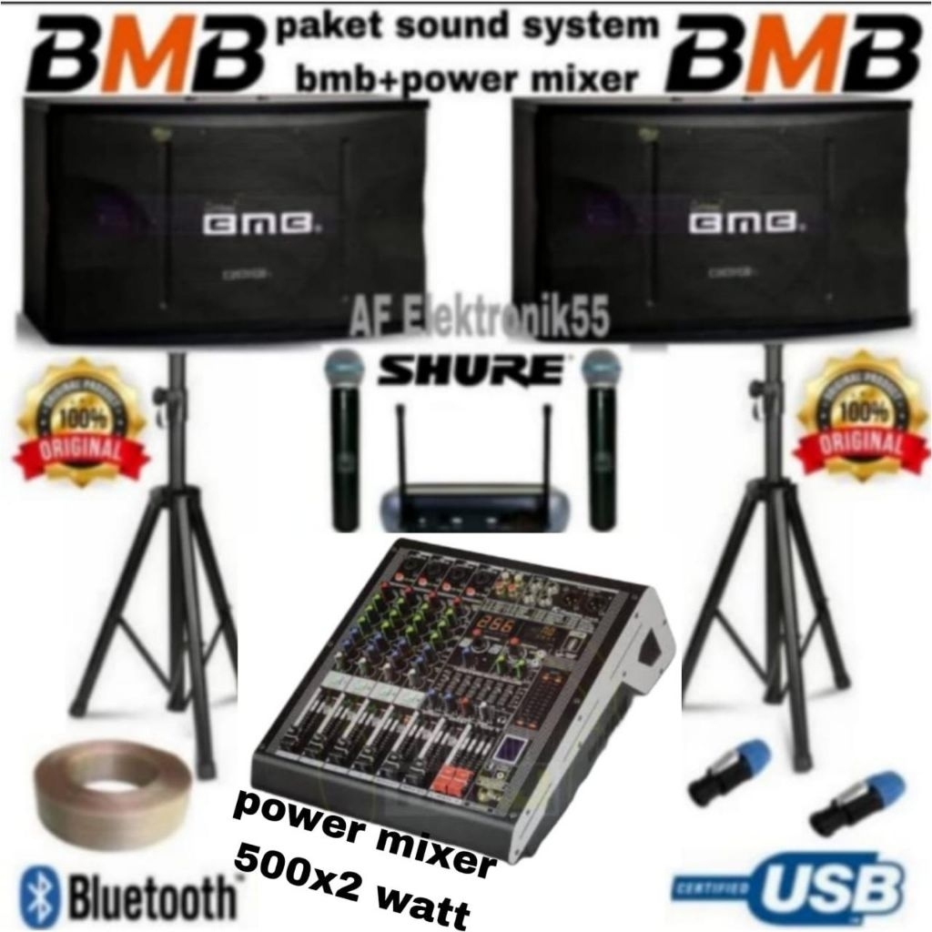 Jual Paket Sound System BMB + Power Mixer Original | Shopee Indonesia