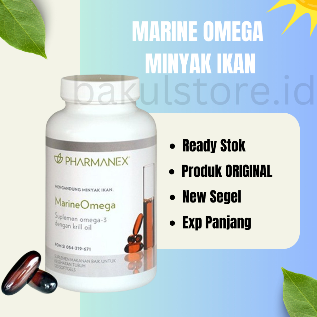 Jual Suplemen Marine Omega 3 Minyak Ikan isi 120 capsul ED 10/2026 ...