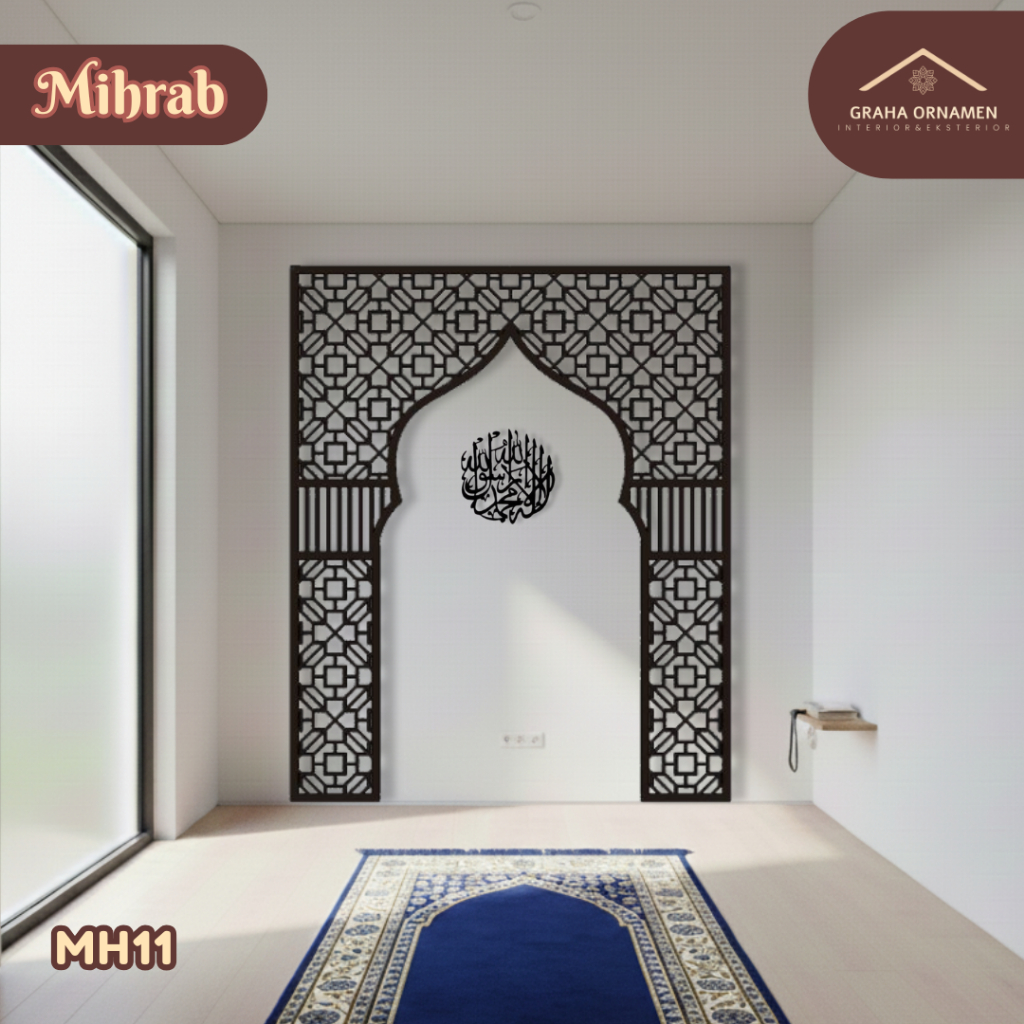 Jual Mihrab Mushola Rumah Minimalis Mihrab 3D Bahan PVC Board Dekorasi ...