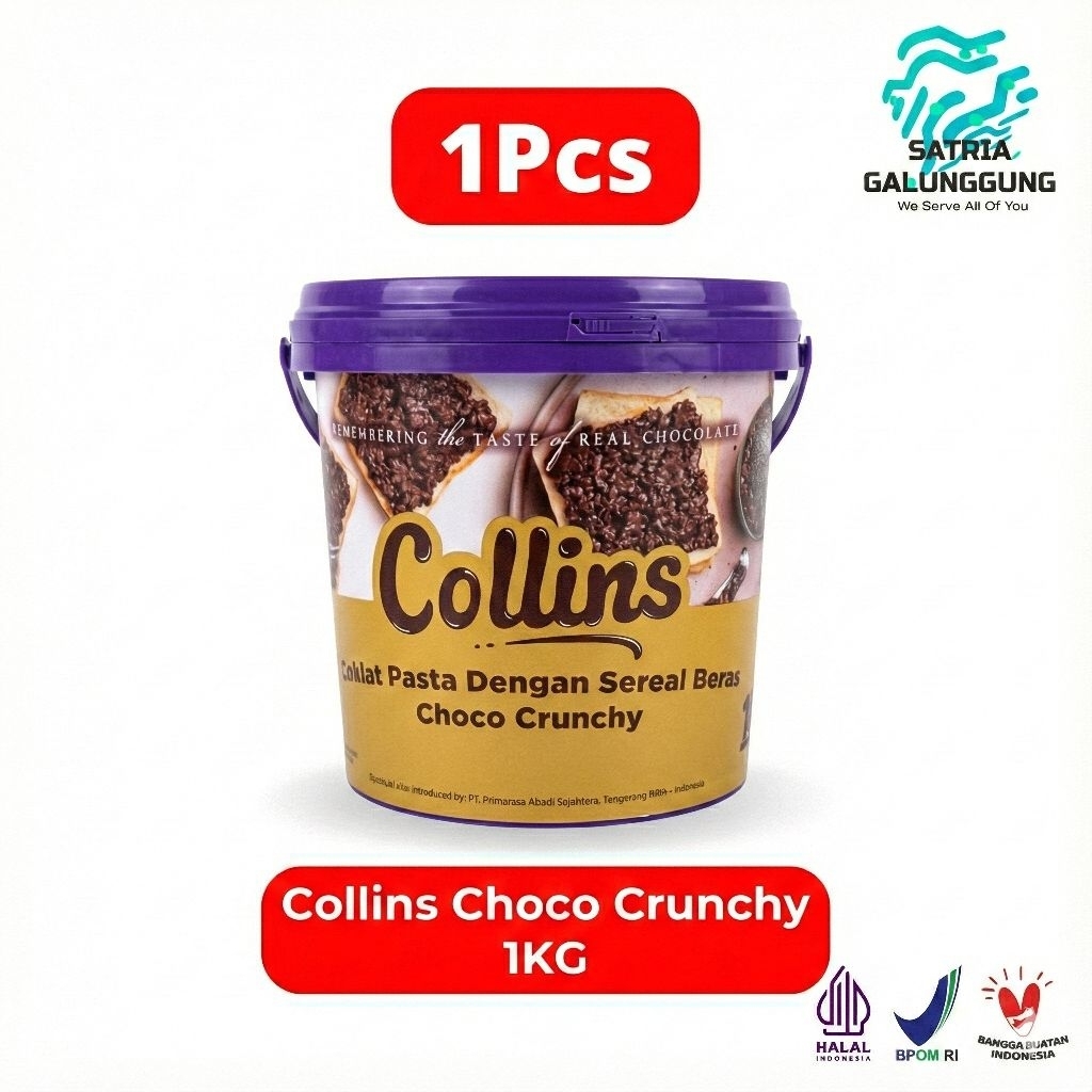 Jual Collins Choco Crunchy 1KG Original Pabrik Segel - Selai Cokelat ...