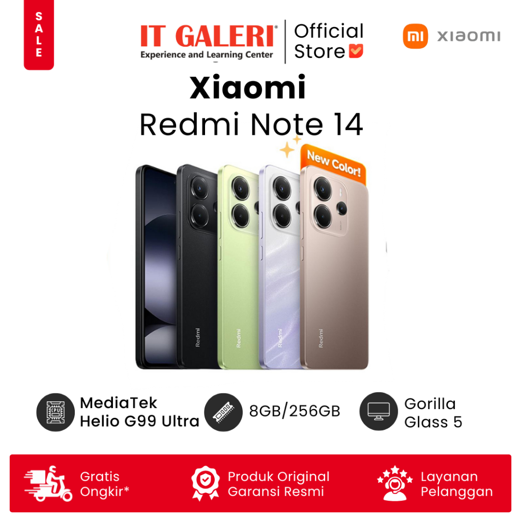 Jual Xiaomi Redmi Note 14 | 108 MP AI Camera | 5500mAh 33W Turbo ...
