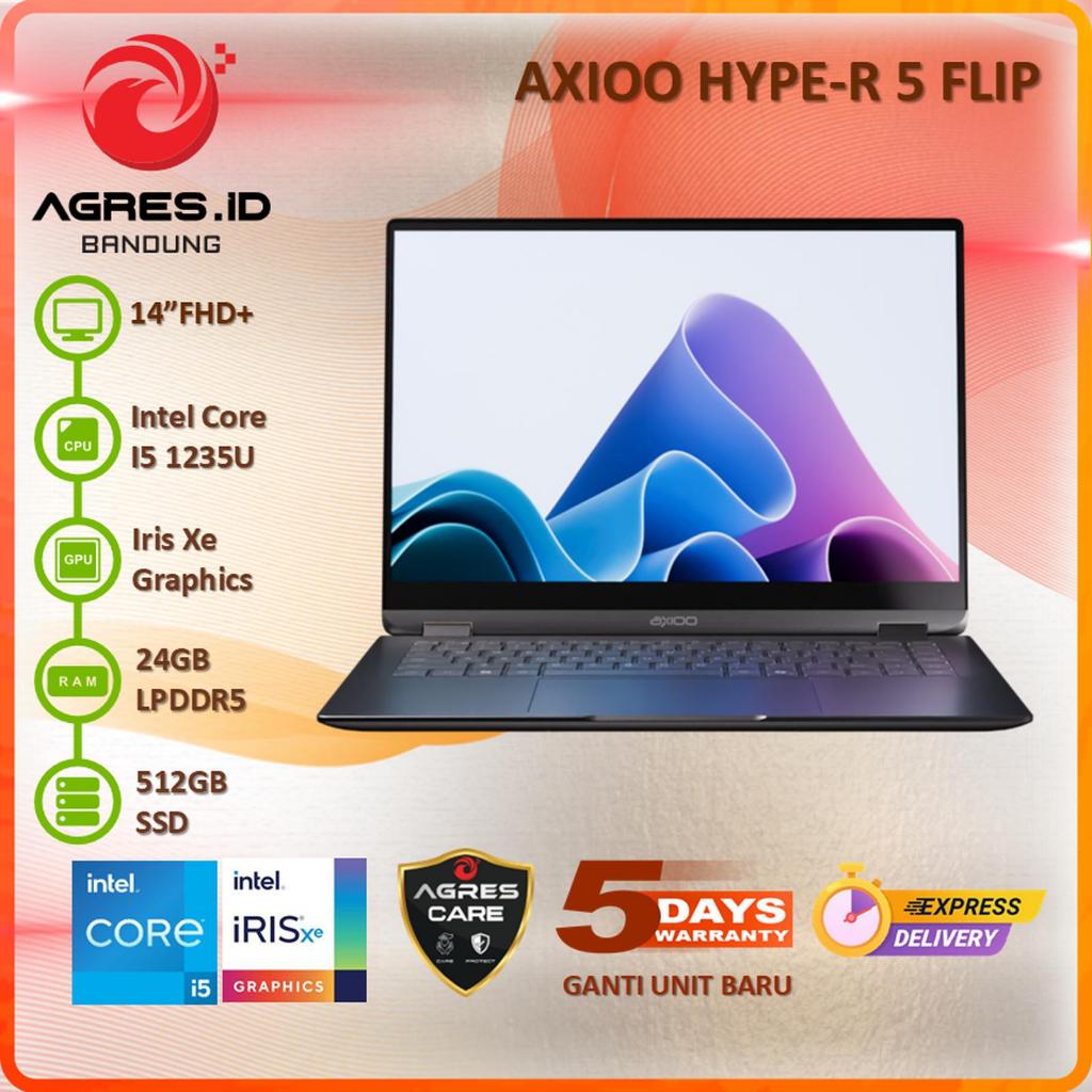 Jual AXIOO HYPE-R 5 FLIP I5 1235U 24GB 512GB 14