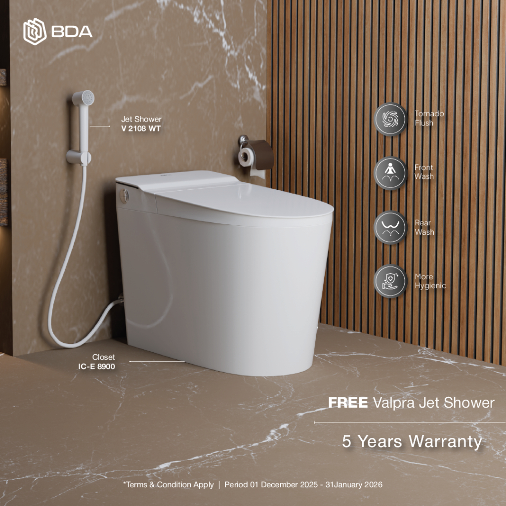 Icepol Closet Duduk Kloset Duduk Toilet WC Duduk Ecowasher Smart Bidet IC E 8900