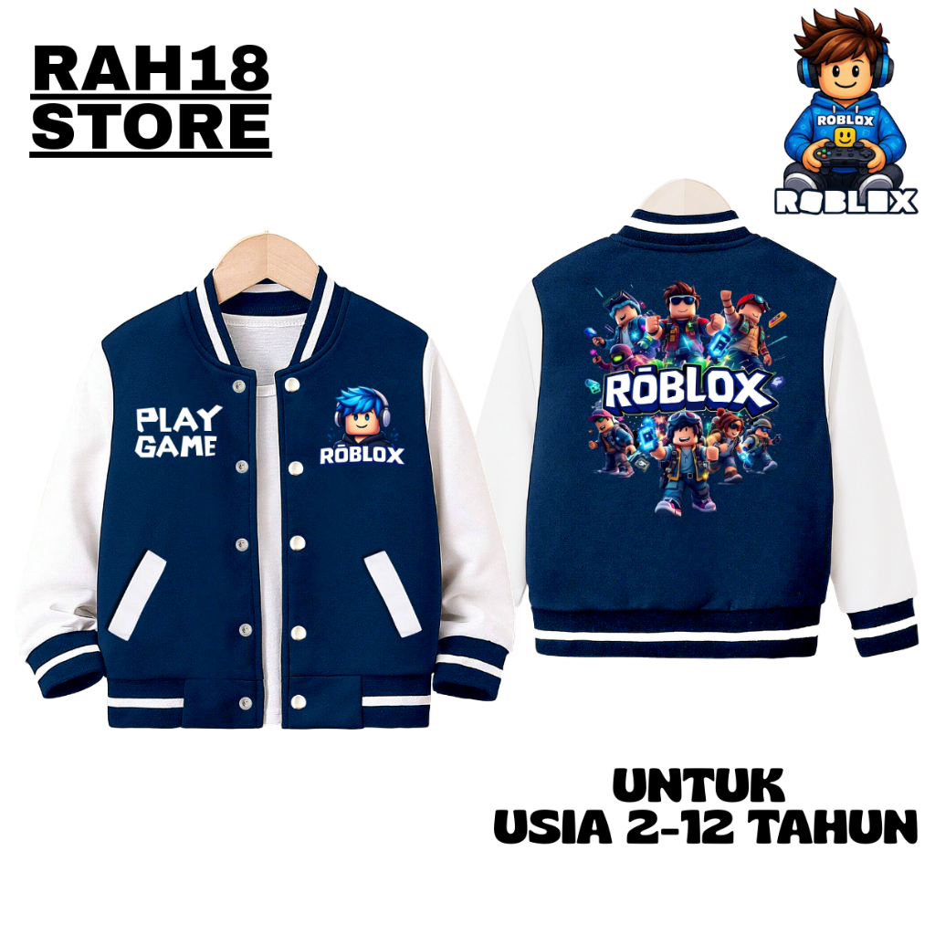 Jual JAKET ANAK VARSITY ROBLOX LAKI LAKI PEREMPUAN USIA 2-12 TAHUN ...