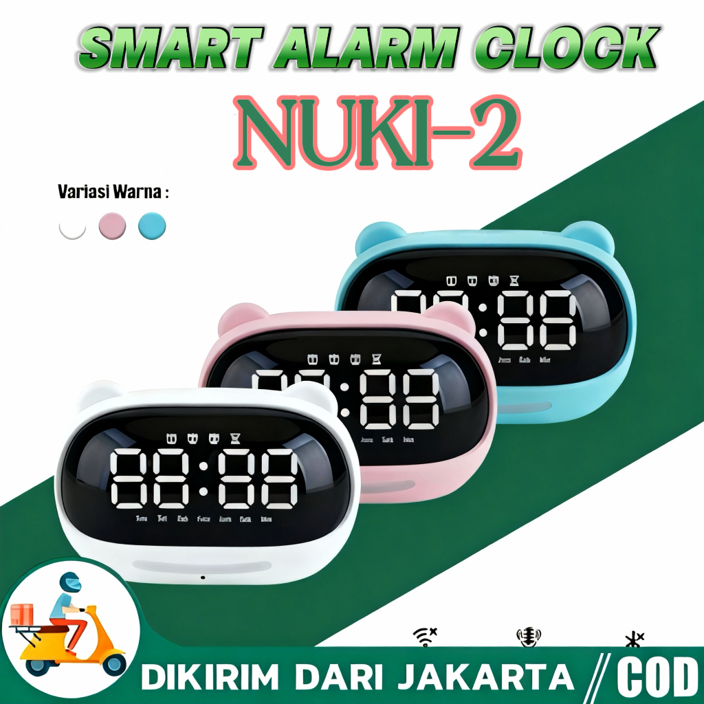 Jual Smart Voice Alarm Clock/AI Hello Nuki 2 Smart Voice Alarm Clock ...