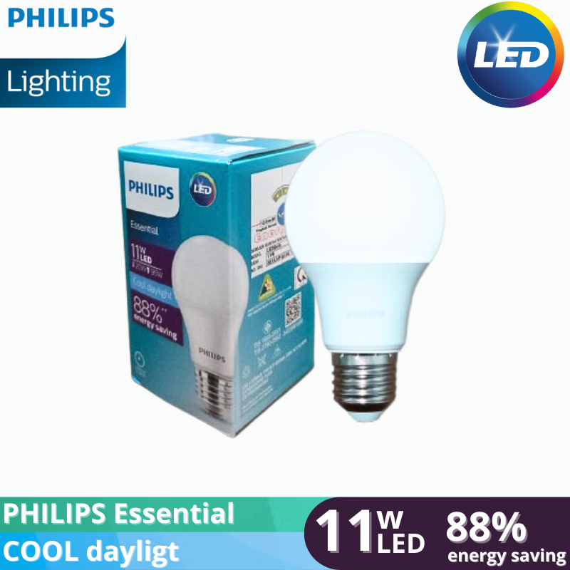 Jual Lampu Philips LED Essential 11W Putih Philips 11 Watt Asli Philips ...