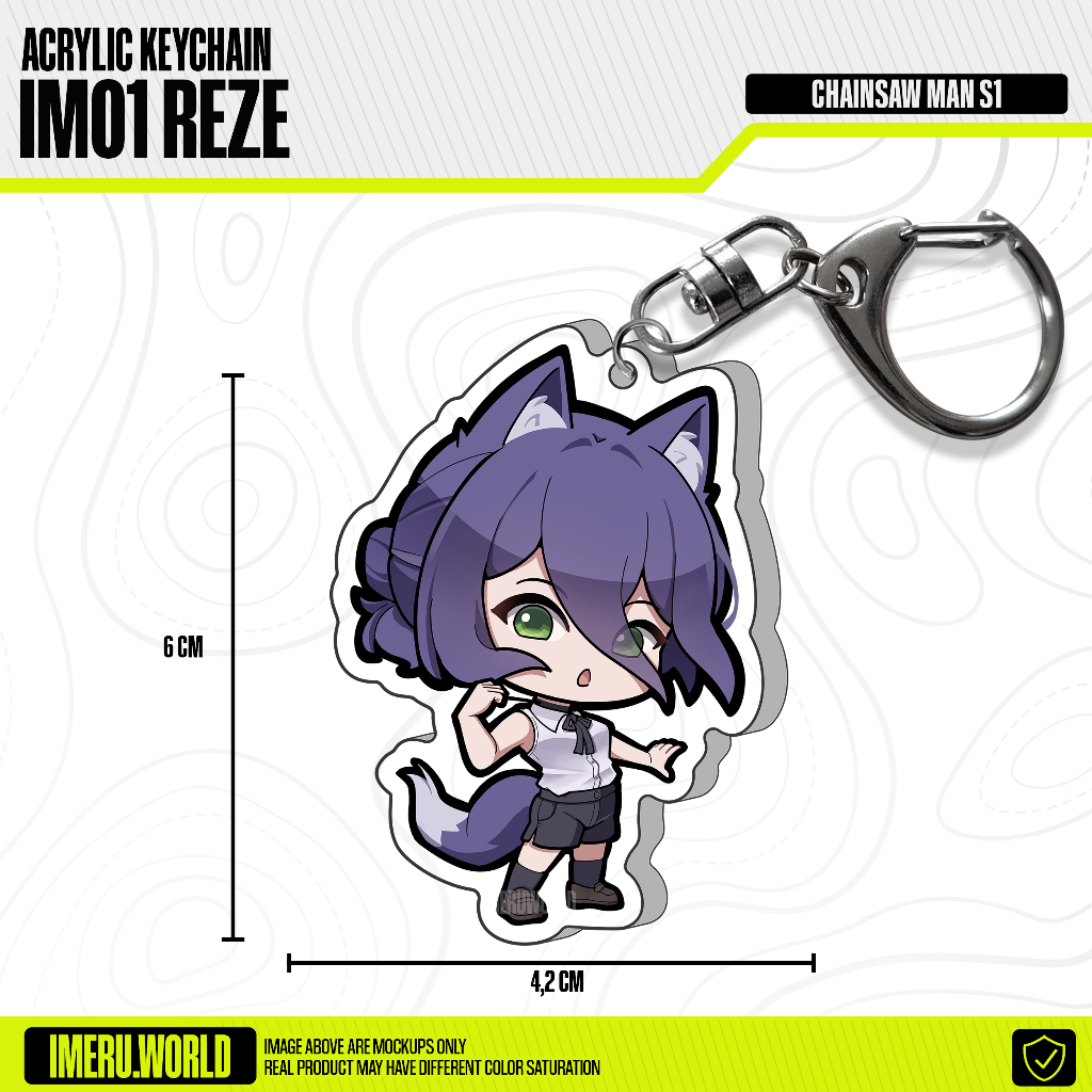 Jual Chainsaw Man Chibi Anime Acrylic Keychain Seri 1 Denji Reze ...