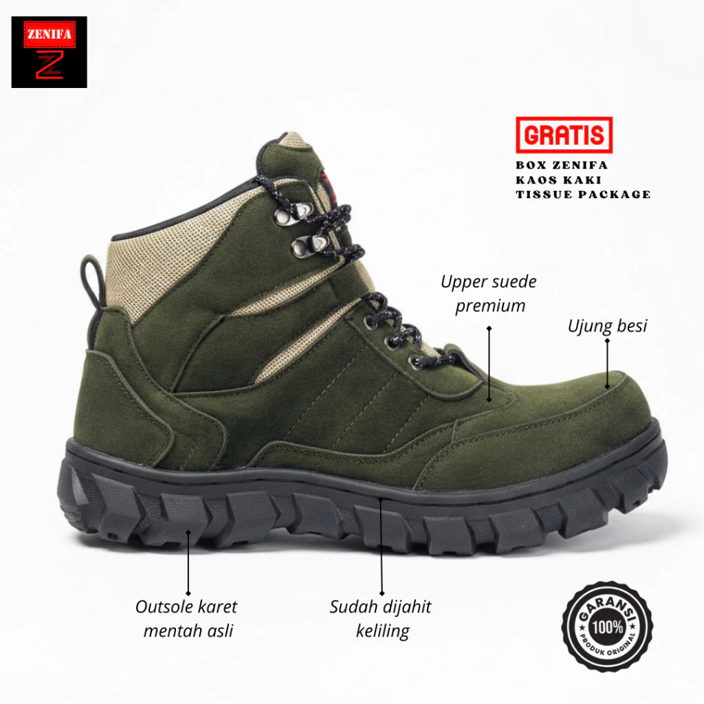 Zenifa Sepatu Safety Boots Eragon Pria Slide 4