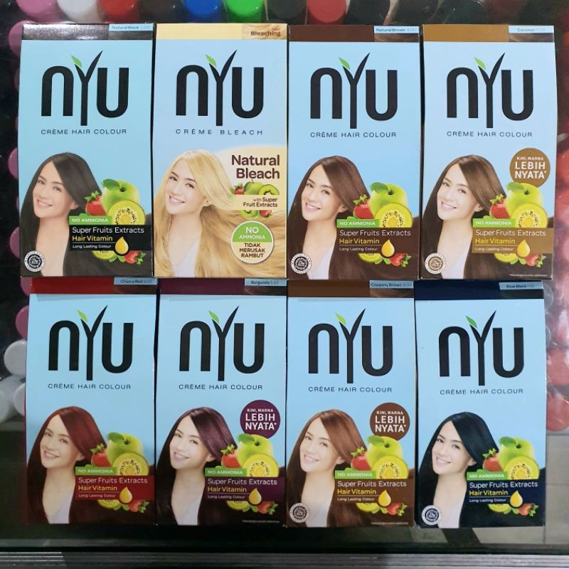 Jual COD - NYU CAT RAMBUT 30GR VARIAN | Shopee Indonesia