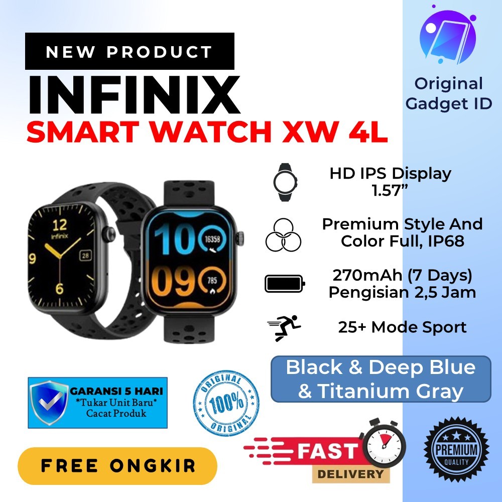 Jual Infinix Smart Watch XW 4L – Jam Tangan Pintar Stylish & Fungsional ...