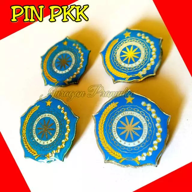 Jual Pin PKK biru gambar timbul ukuran 3.7 cm | Shopee Indonesia