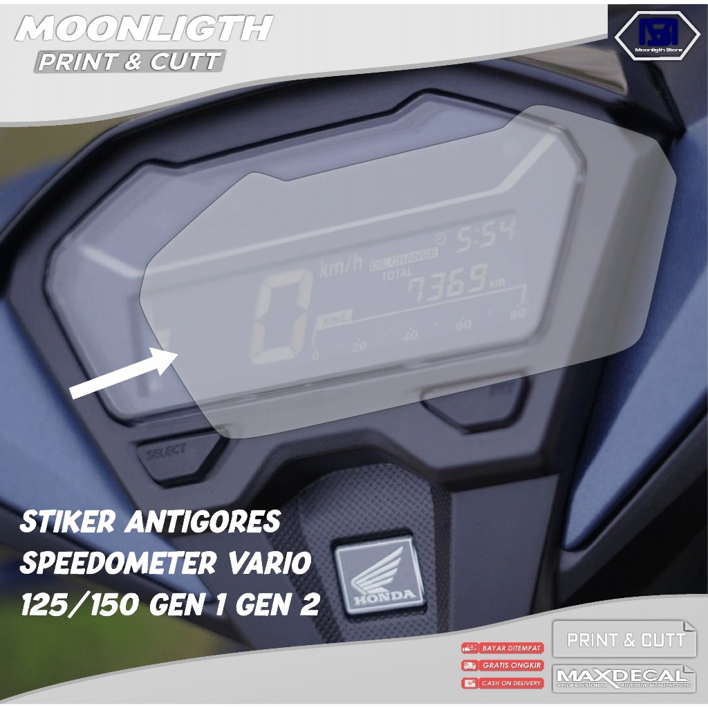Jual stiker speedometer - stiker antigores speedometer motor vario 125 ...