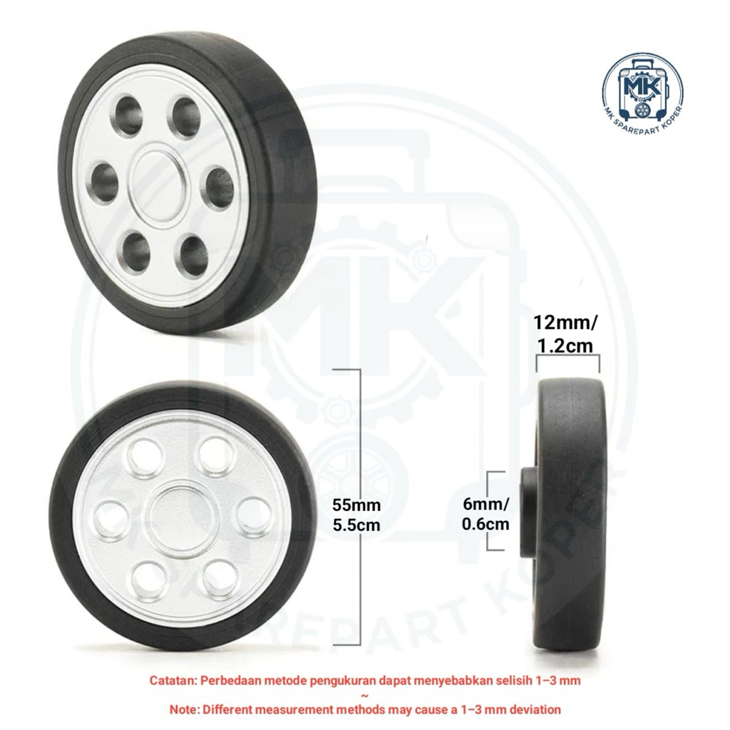 Jual Roda Double Koper Rimowa,Silver 5,5CM Premium | Shopee Indonesia