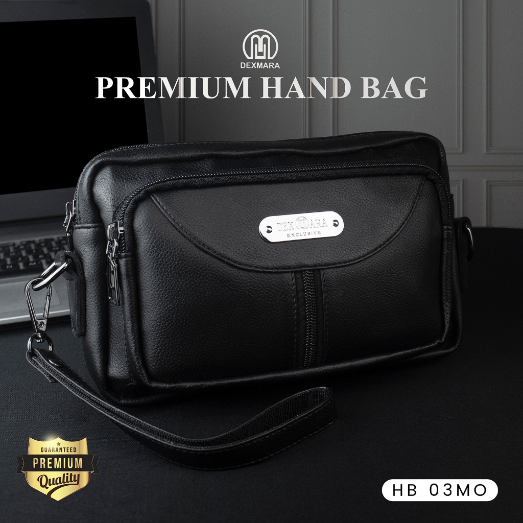 Jual DEXMARA Tas Handbag Pria Multifungsi 3 in 1 Bahan PVC Warna Hitam ...