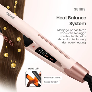 SENUS InfraGlow Straightener Catokan Pelurus Rambut Infrared Nano Titanium Plate Premium Tahan