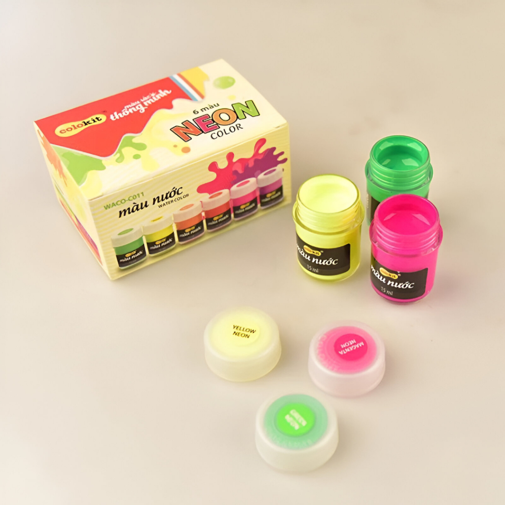 Jual FLEXOFFICE COLOKIT NEON WATER COLOUR SET 6IN1 WACO-011 | CAT AIR ...