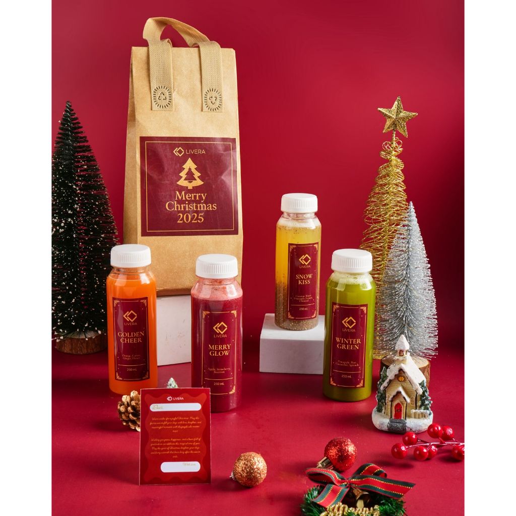 Jual Livera | Christmas Hampers 2025 – 4 Cold Pressed Juice Premium ...
