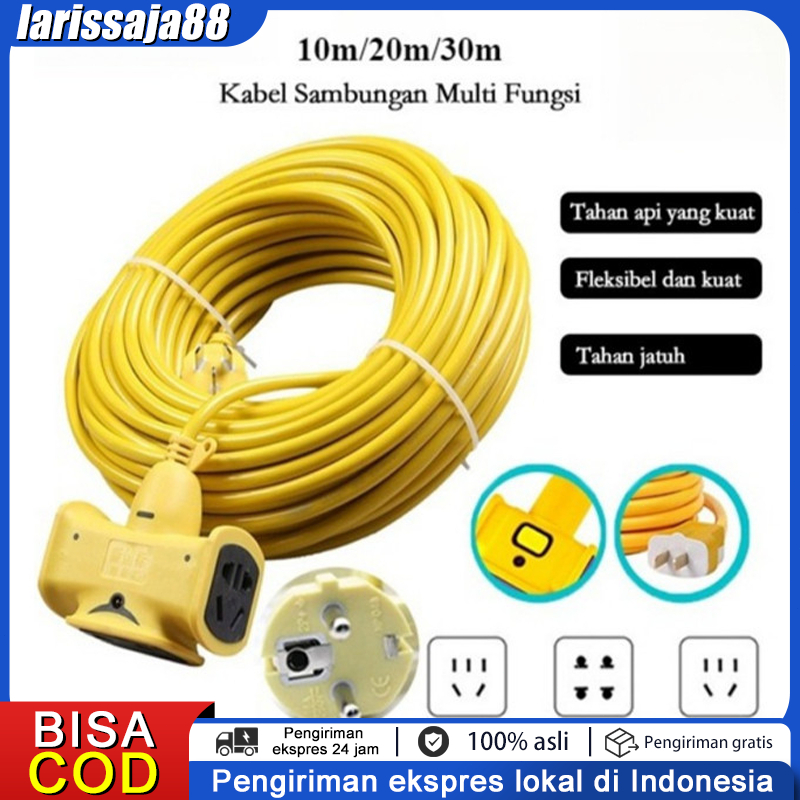 Jual Soket Kabel Extension Cord Extra-long Plug-in Strip 10M/20M/30M ...
