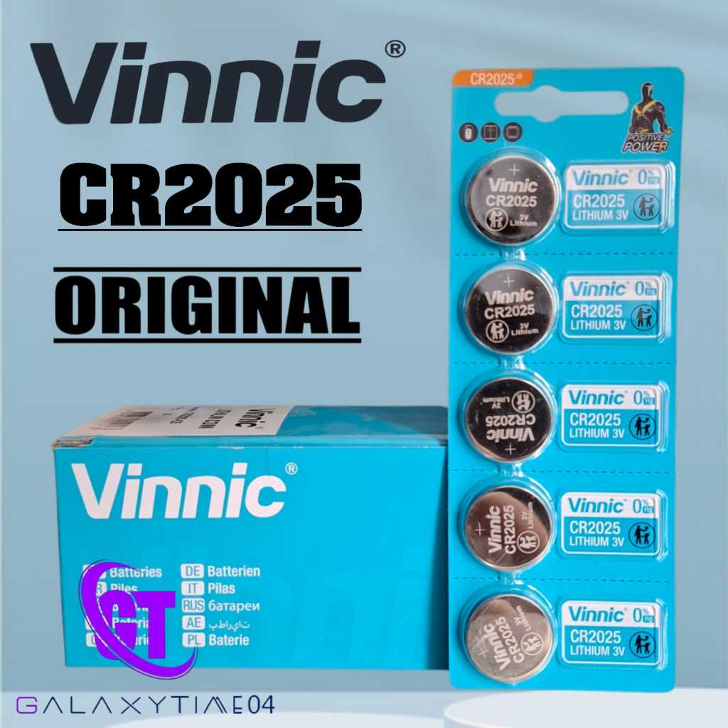 Jual Baterai Vinnic CR2025 Original Batrai CR 2025 Lithium Battery 3V ...