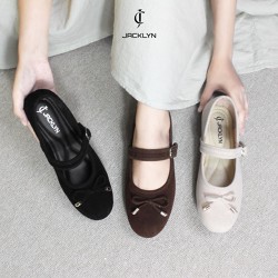 Sepatu Wanita Flatshoes Wanita Motif Tali Pita Super Empuk Jacklyn Collection New