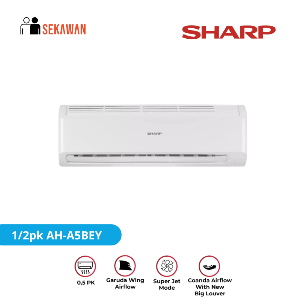 Jual AC SHARP 1/2pk Super Jet Mode 360 Watt AH-A5BEY | Shopee Indonesia