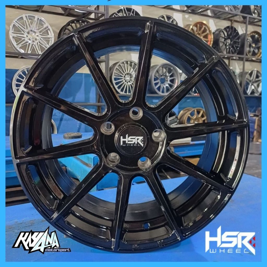 Jual Velg racing HSR NSX Untuk BMW lebar 8/9 warna radiant black lubang ...