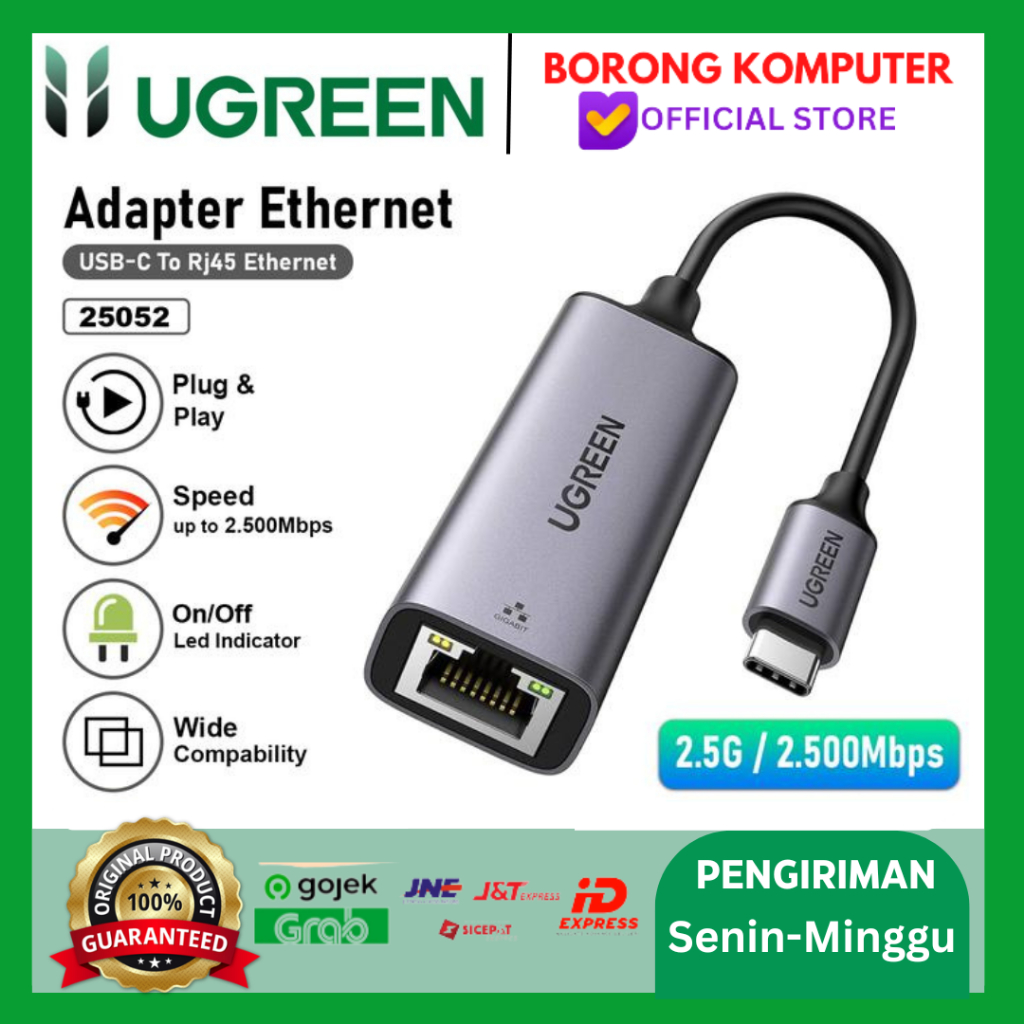Jual UGREEN Adapter Ethernet USB to RJ45 Dan Type C to RJ4 Gigabit ...
