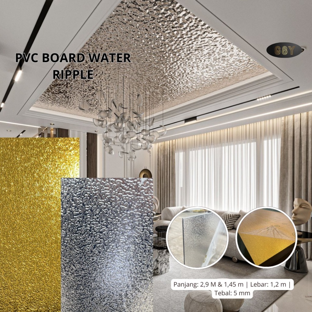 Jual PVC BOARD WATER RIPPLE / UK L 1,22M x P 2,9M TEBAL 5MM / PANEL ...