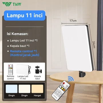TNW 11 Inch LED Video Light Lampu Foto Studio Lighting Lampu Panel With Tripod Untuk Live Vlog