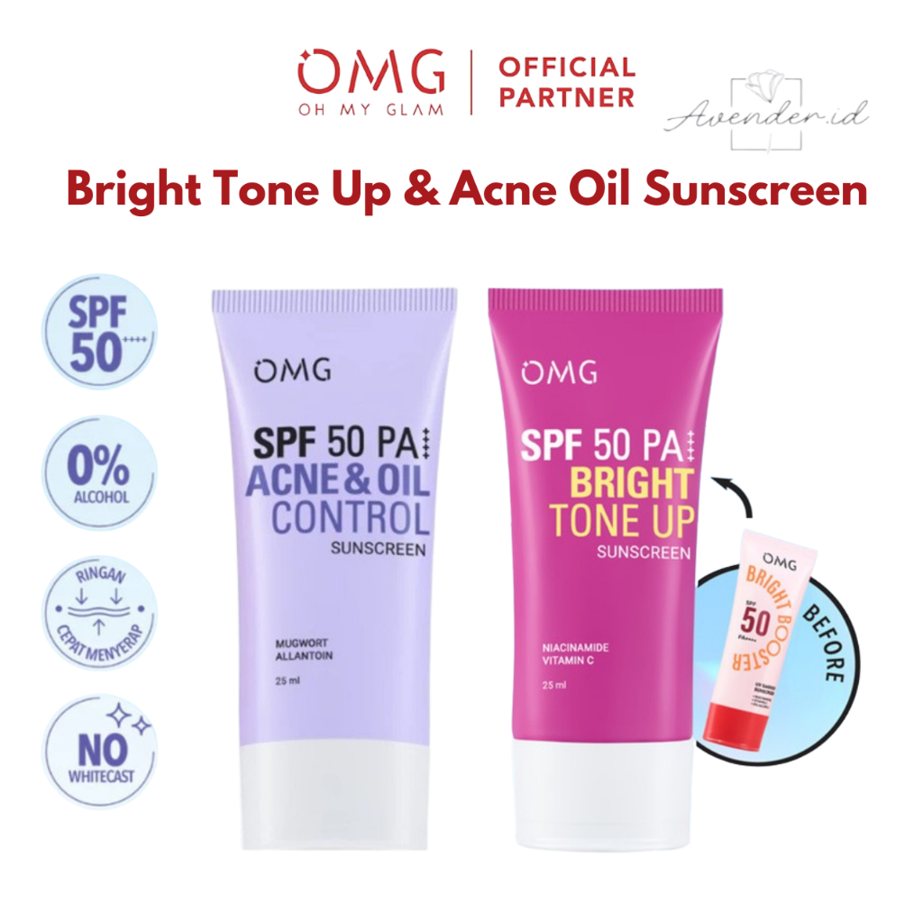Jual OMG Oh My Glow Bright Tone Up UV Barrier Sunscreen SPF 50 PA++ ...