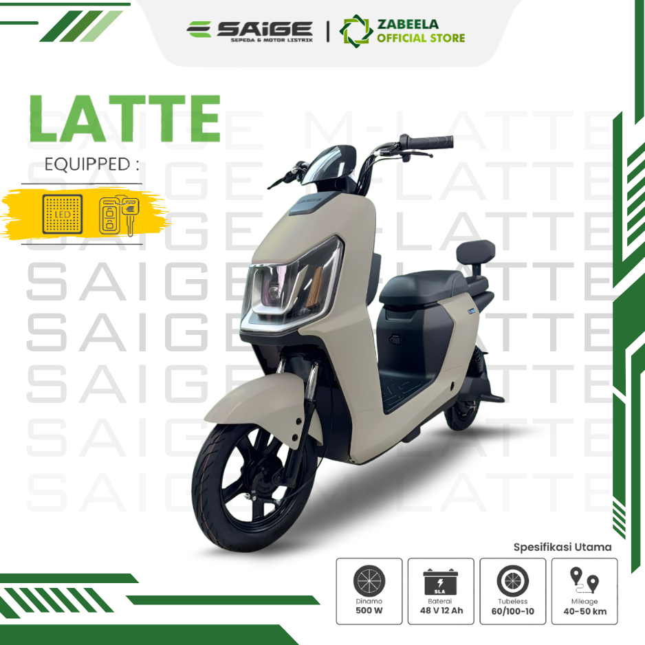Sepeda Listrik SAIGE LATTE 500W Sepeda Listrik Terbaru