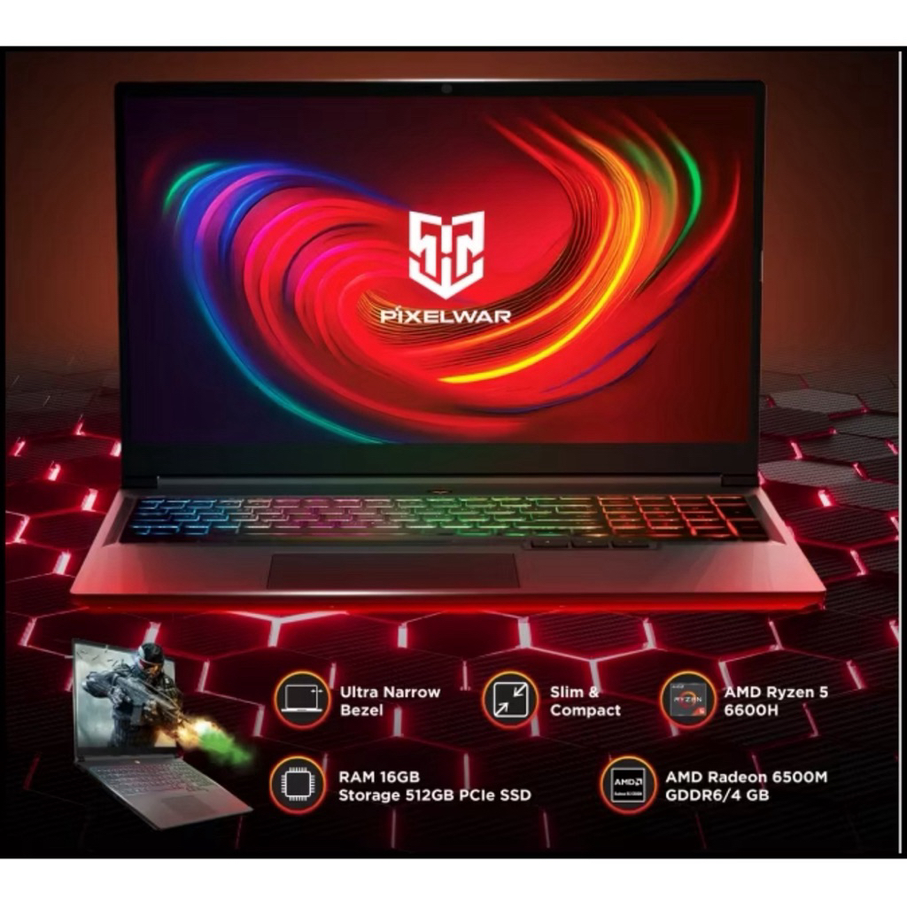 Jual (Second) ADVAN LAPTOP GAMING PIXELWAR AMD RYZEN 5 6600H RAM 16GB ...