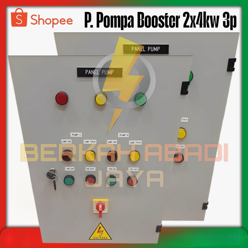 Jual panel pompa transfer 3phase 2x4kw 5,5hp otomatis bergantian ...