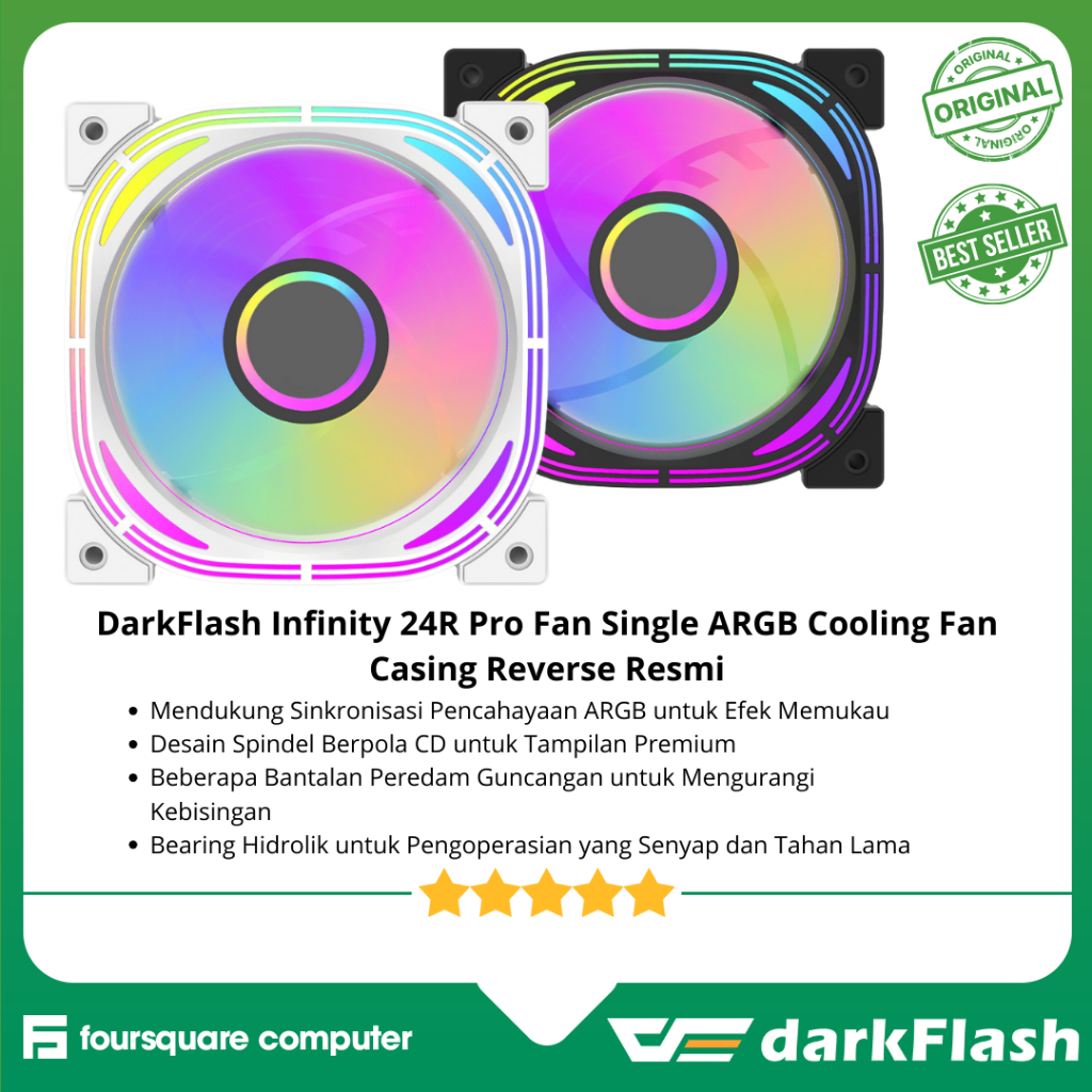 Jual DarkFlash Infinity 24R Pro Fan Single ARGB Cooling Fan Casing ...