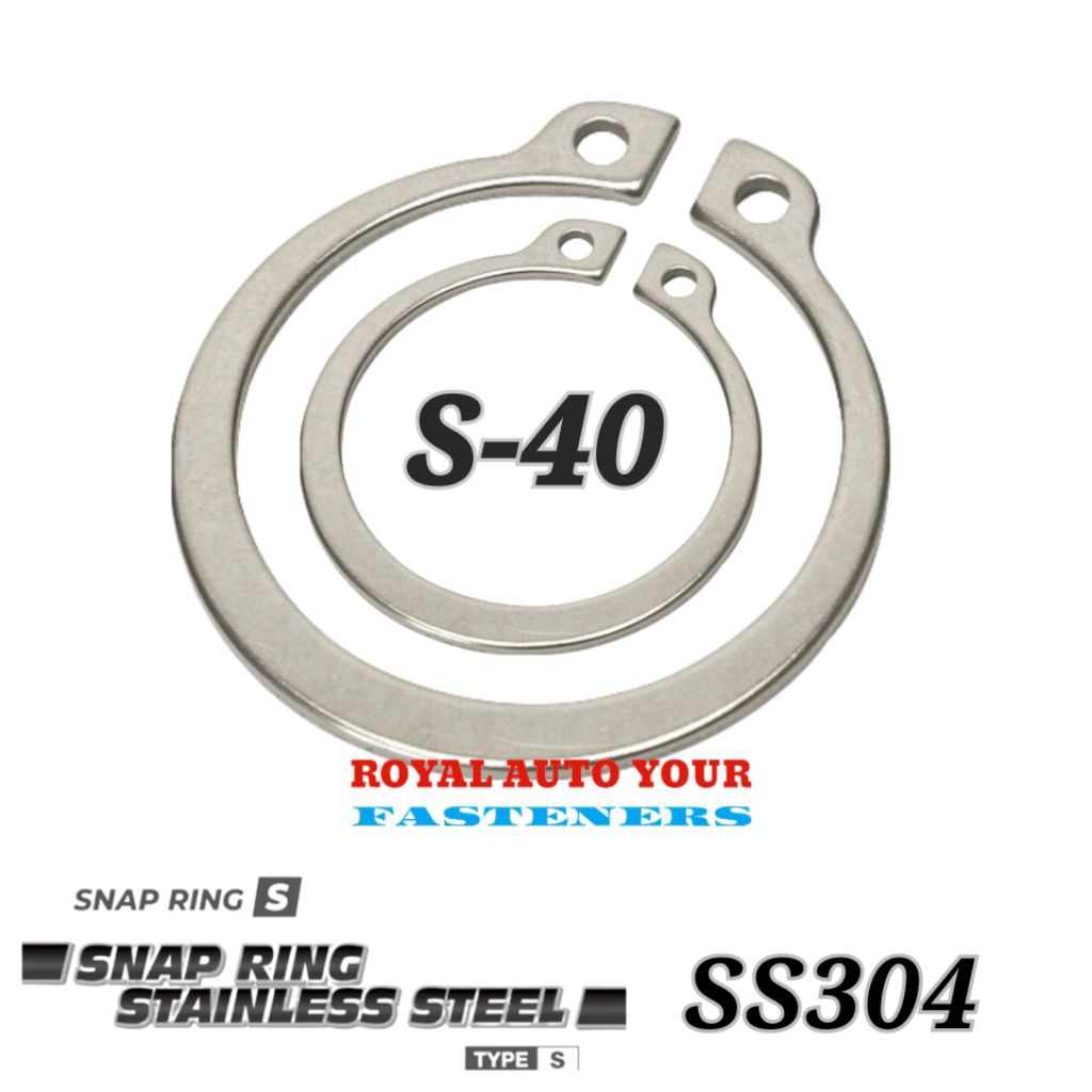 Jual SS304 SNAP RING STAINLESS S40 EXTERNAL CIRCLIP - SNAPRING AS 40MM ...