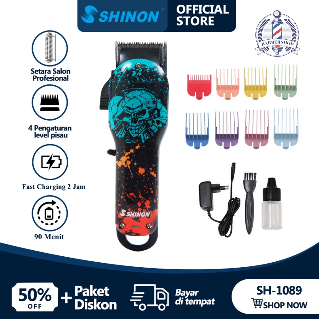 Jual SHINON SH-1089 Rambut Hair Clipper Original / Alat Potong Rambut ...