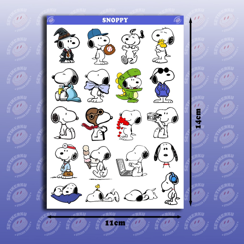 Jual 20pcs SNOOPY Sticker Pack | stiker snoopy aesthetic | Shopee Indonesia