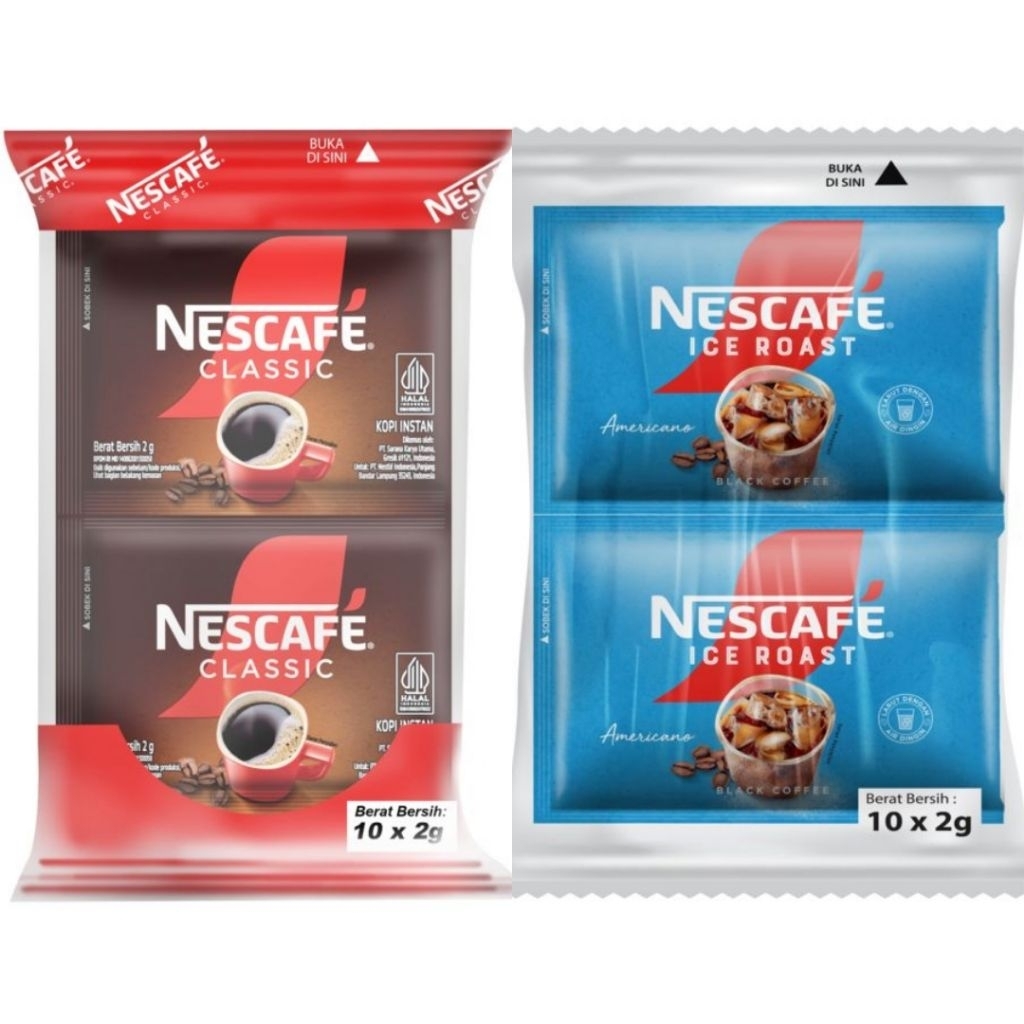 Jual NESCAFE Coffee Classic / Ice Roast Sachet (10 x 20g) | Shopee ...