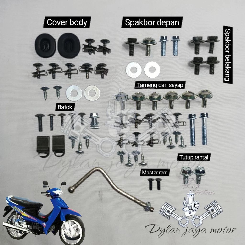 Jual Baut full set smash / baut full body smash / set lengkap baut body ...