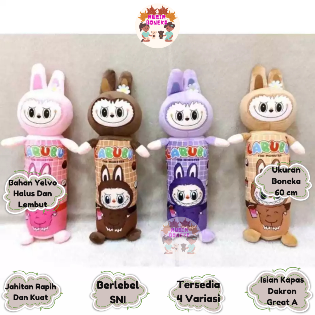 Jual Boneka Guling Labubu The Monsters Exciting Macaron Labu Labu 60cm ...