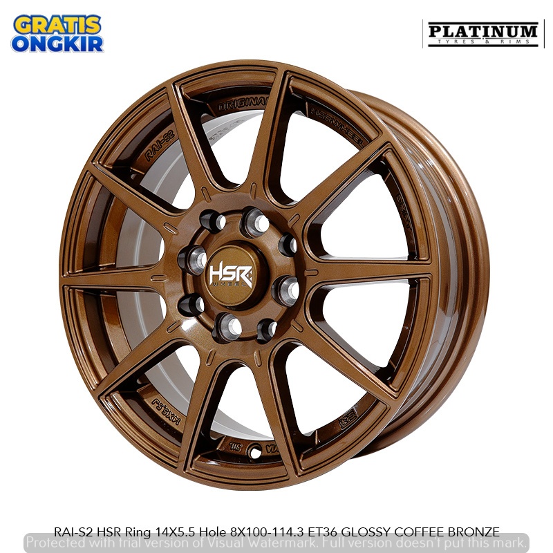Jual Velg racing hsr rai-s2 R14 pcd 8x100-114,3 pas buat xenia spreso ...