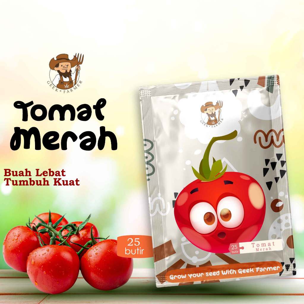 Geek Farmer - Benih Tomat Merah Unggul | Buah Besar, Kulit Mulus & Rasa Manis Segar