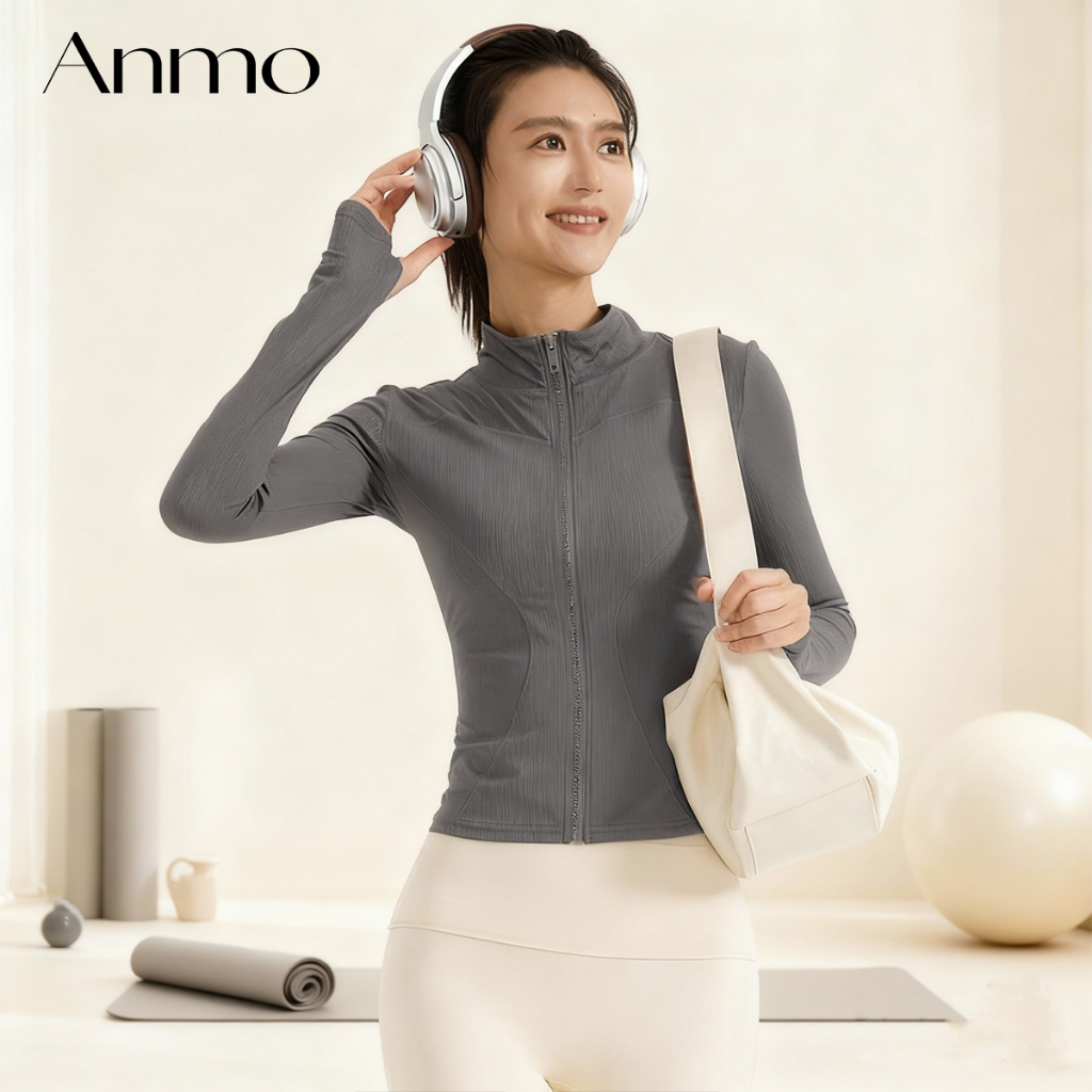 Jual ANMO-Jaket Olahraga Wanita Model ANMO (Kerah Bergaris ...